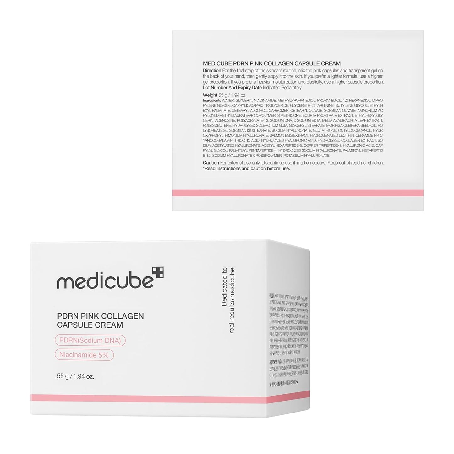 MEDICUBE Crema PDRN Pink Collagen 55g | Firmeza e hidratación intensa
