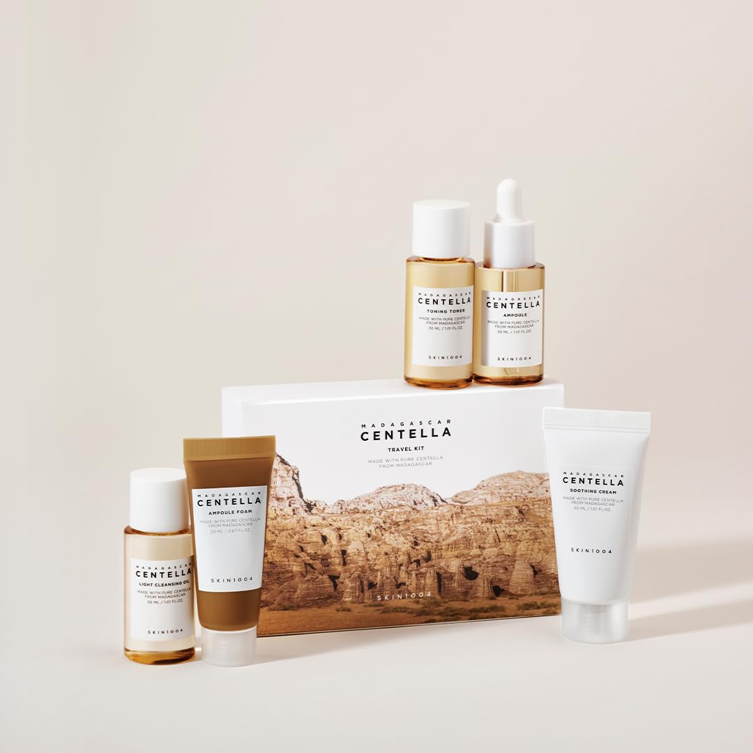 SKIN1004 Kit Viajero Centella de Madagascar 5pcs | Rutina coreana calmante e hidratante