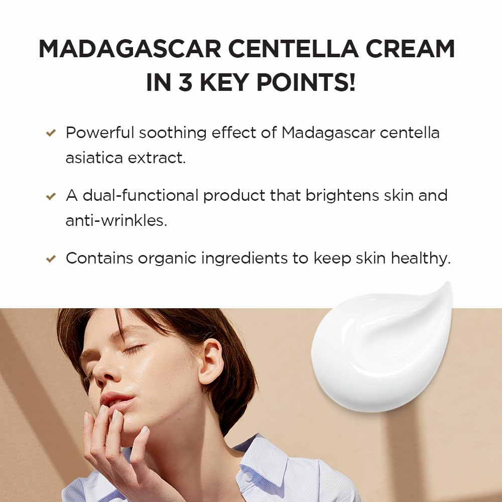 SKIN1004 Madagascar Centella Cream 75ml | Hidratación intensa y cuidado antiarrugas