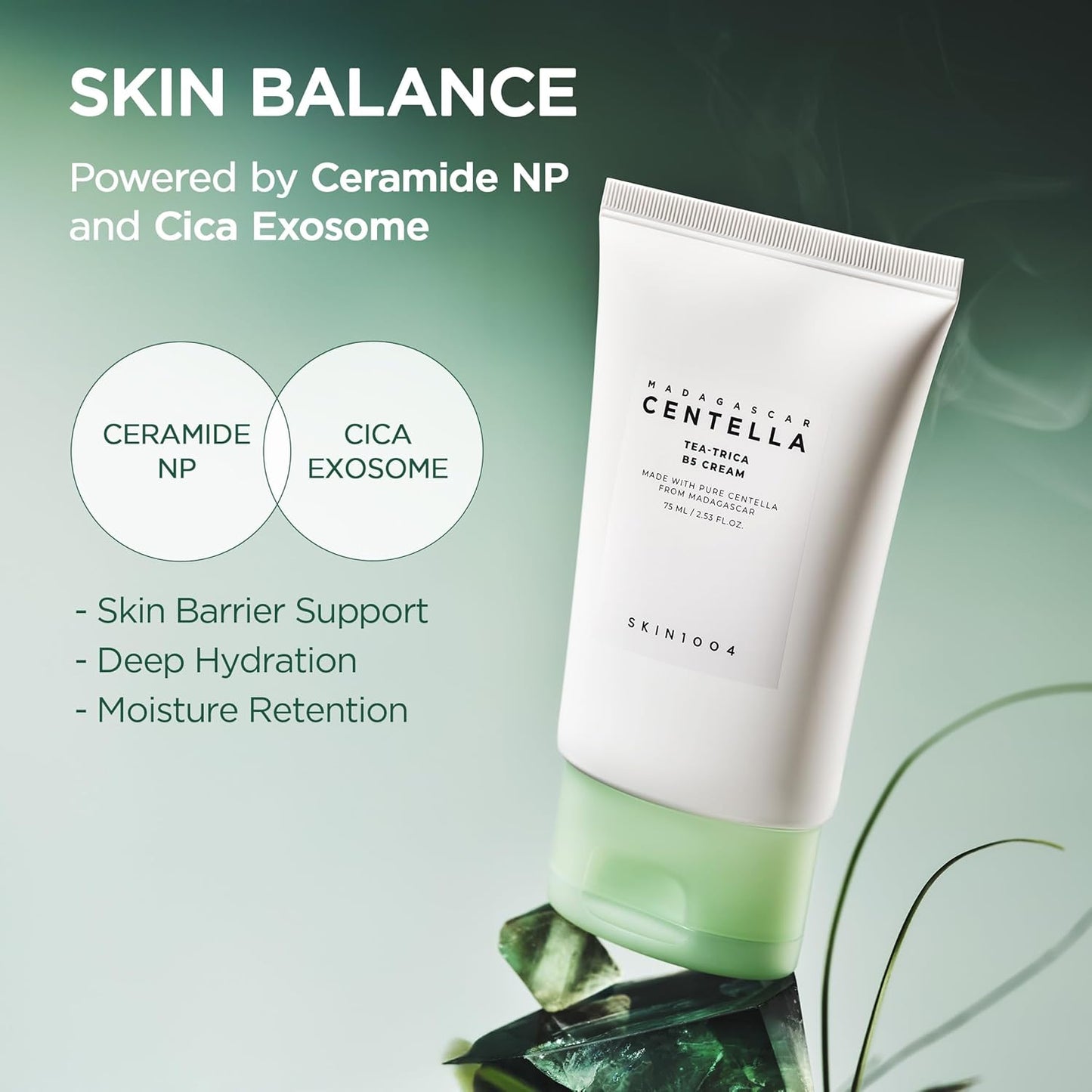 SKIN1004 Tea-Trica Centella B5 Cream 75ml | Hidratación y control del acné