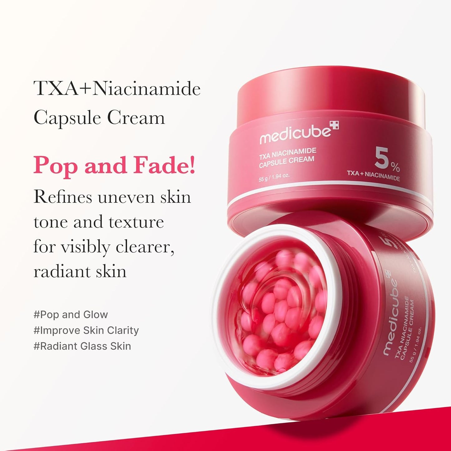 MEDICUBE Crema TXA Niacinamida 55g | Luminosidad y tono uniforme
