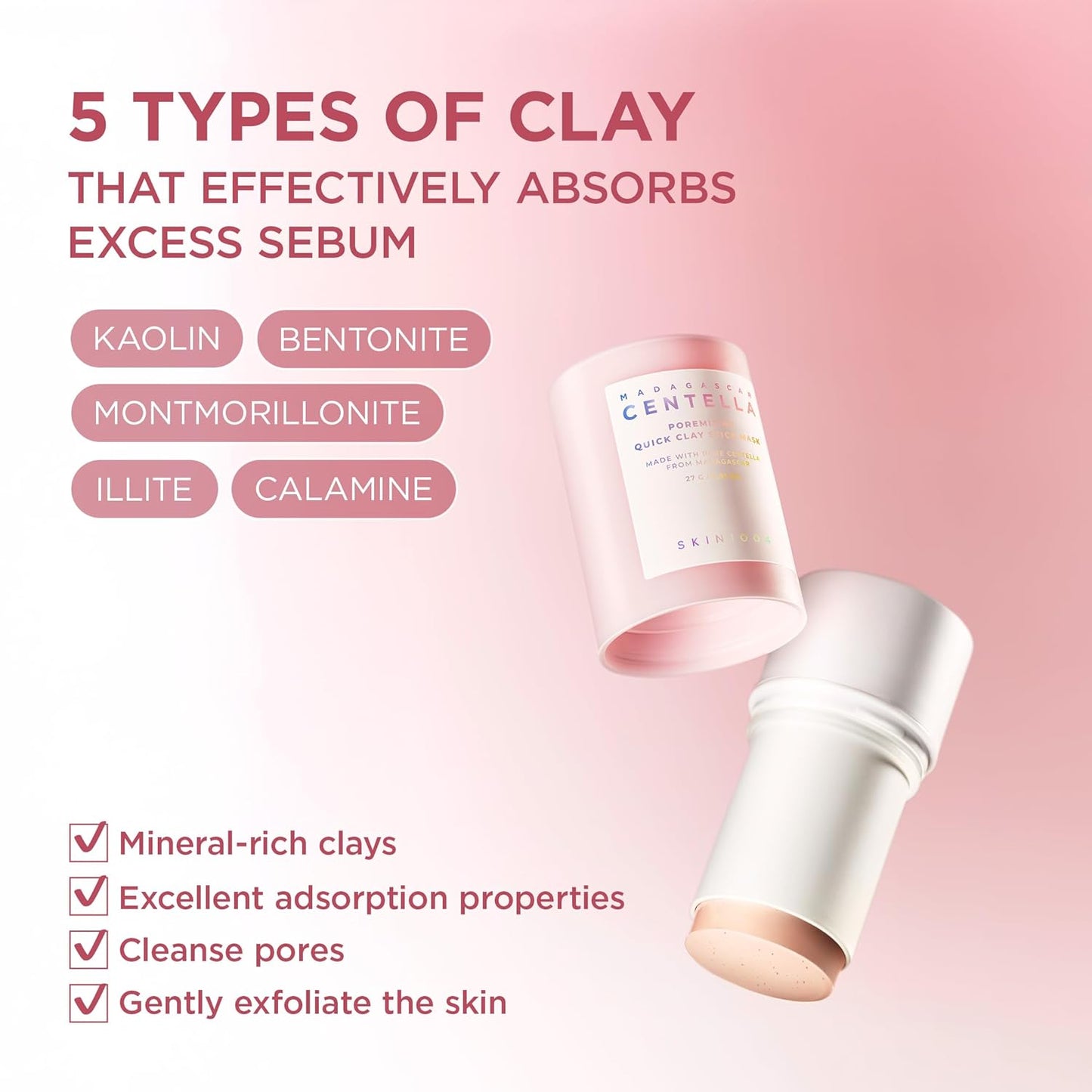 SKIN1004 Poremizing Centella de Madagascar Mask Stick 27g | Purifica y minimiza poros