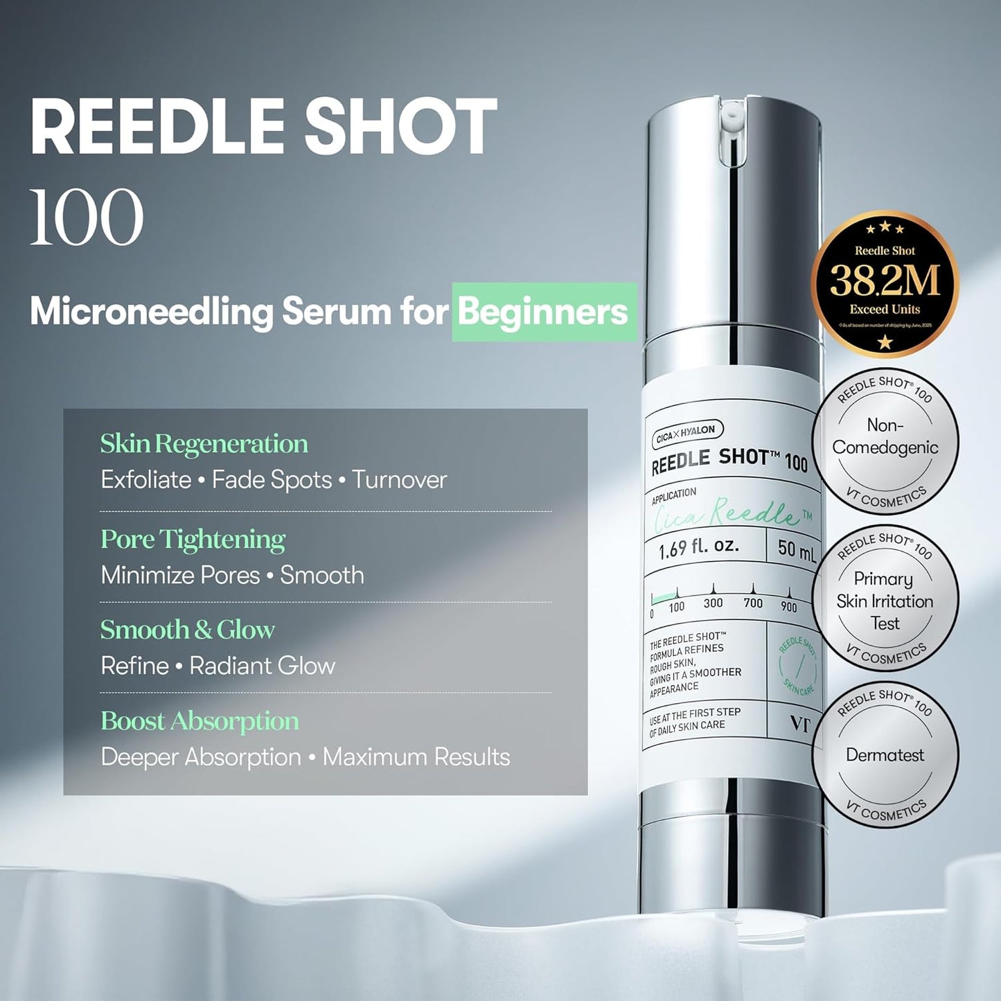 VT Cosmetics Reedle Shot 100 Serum 50ml | Renovación suave y piel radiante