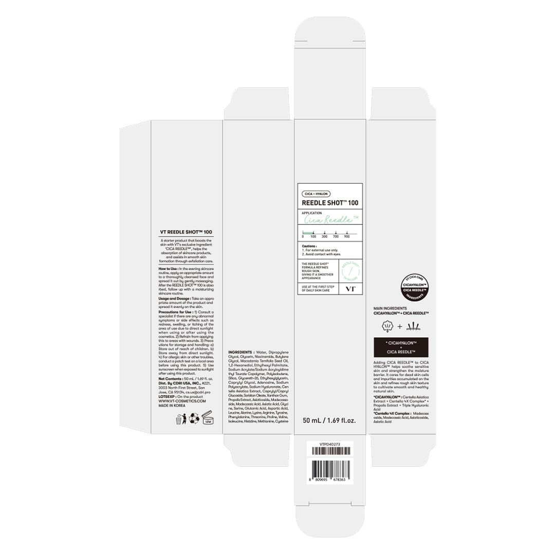 VT Cosmetics Reedle Shot 100 Serum 50ml | Renovación suave y piel radiante