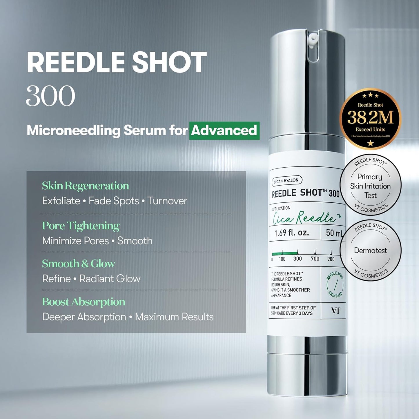 VT Cosmetics Reedle Shot 300 Serum 50ml | Renovación y piel luminosa